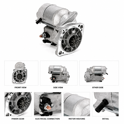 QDJ1201W 12V 1.4KW 9T 스타터 모터 STN4121 (덴소 두산 DH35 굴삭기 엔진 교체용), OEM 스타팅 모터 (OE 8941702050 8941702051)