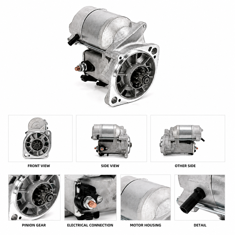 QDJ1201W 12V 1.4KW 9T 스타터 모터 STN4121 (덴소 두산 DH35 굴삭기 엔진 교체용), OEM 스타팅 모터 (OE 8941702050 8941702051)